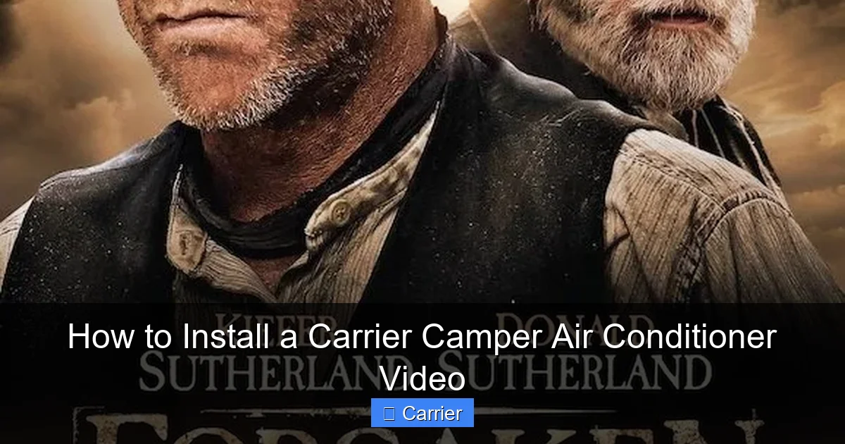 How to Install a Carrier Camper Air Conditioner Video