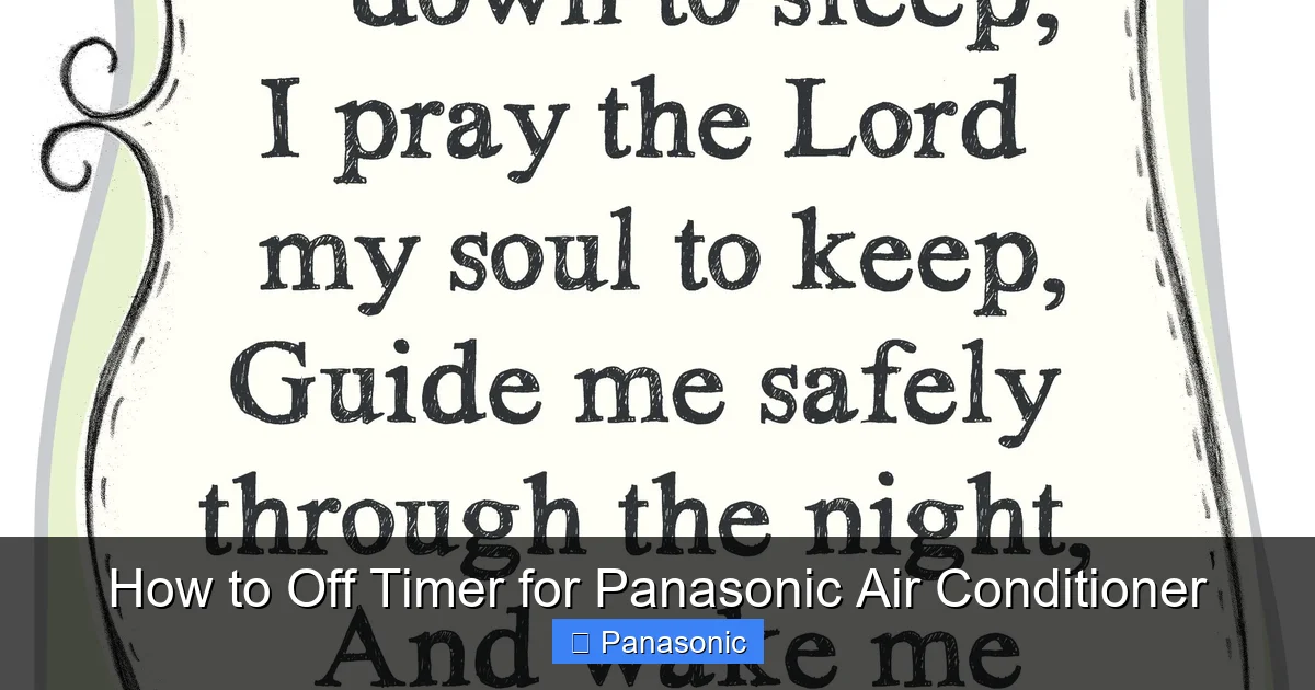How to Off Timer for Panasonic Air Conditioner