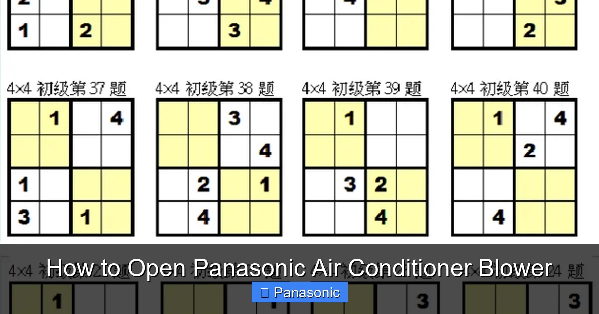 How to Open Panasonic Air Conditioner Blower