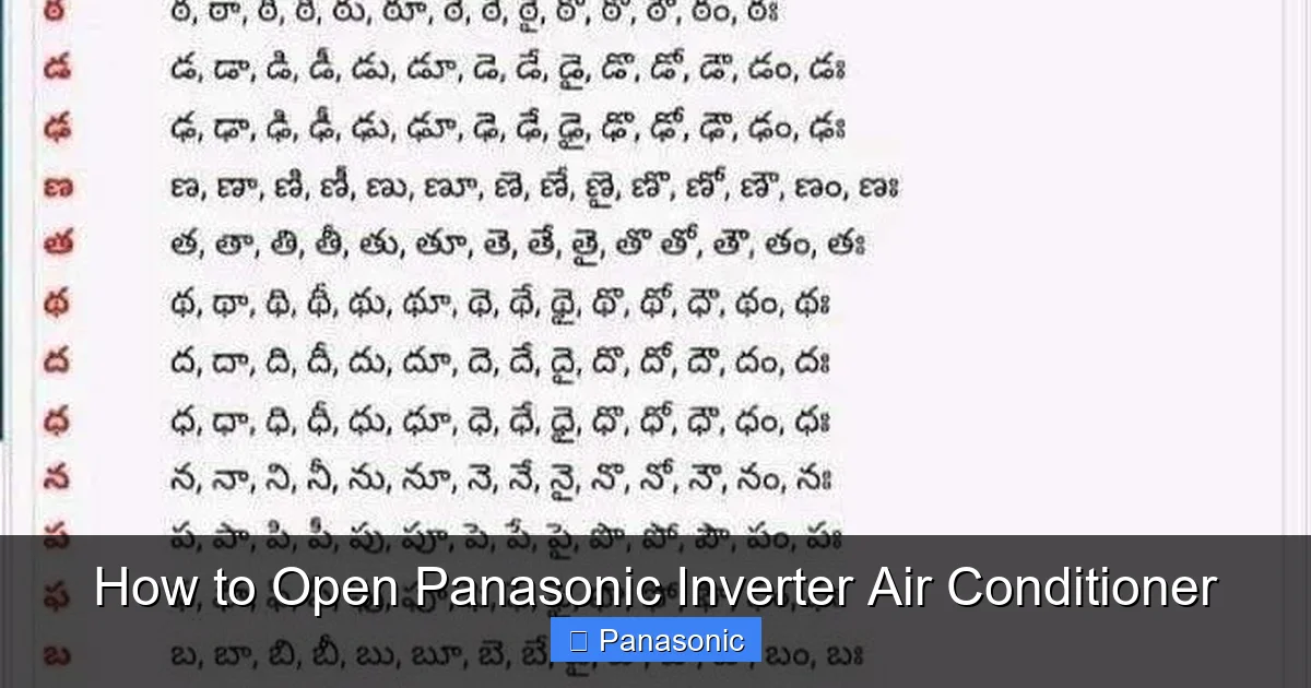 How to Open Panasonic Inverter Air Conditioner