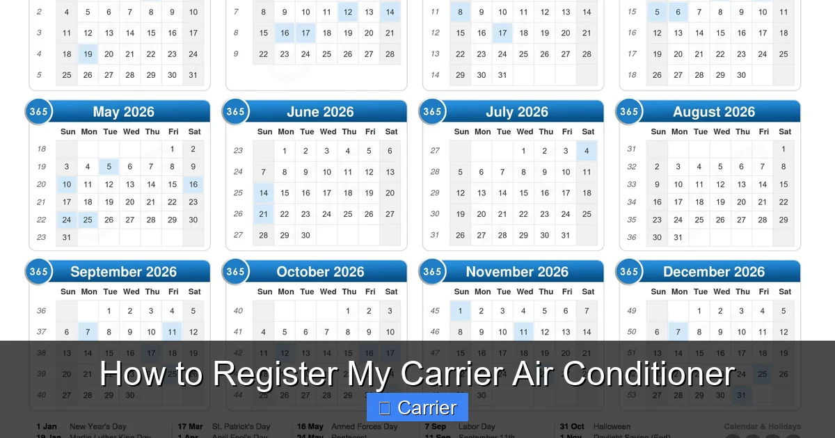 How to Register My Carrier Air Conditioner