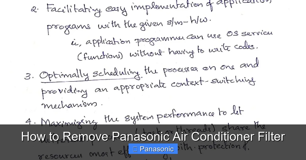 How to Remove Panasonic Air Conditioner Filter