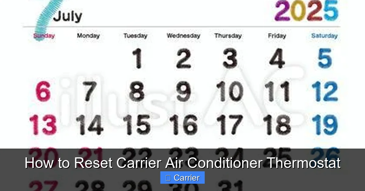 How to Reset Carrier Air Conditioner Thermostat