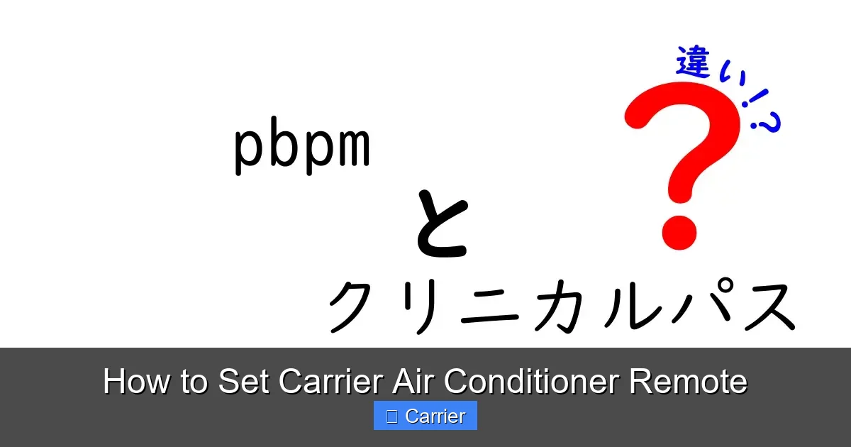 How to Set Carrier Air Conditioner Remote