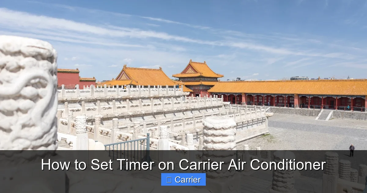 How to Set Timer on Carrier Air Conditioner
