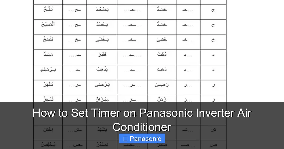 How to Set Timer on Panasonic Inverter Air Conditioner