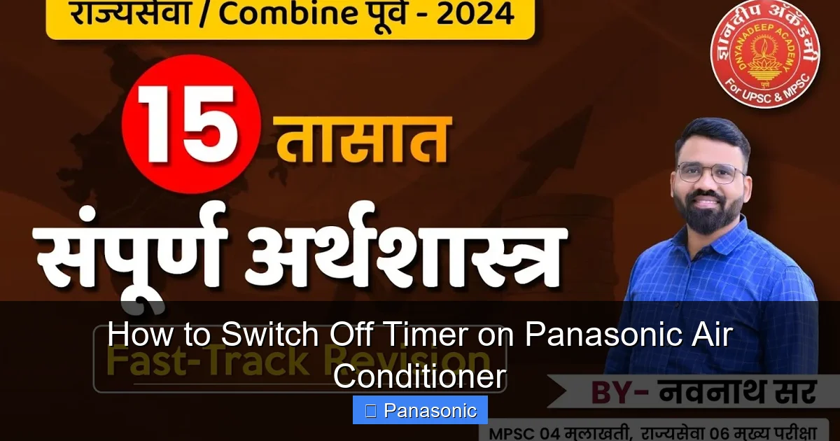 How to Switch Off Timer on Panasonic Air Conditioner