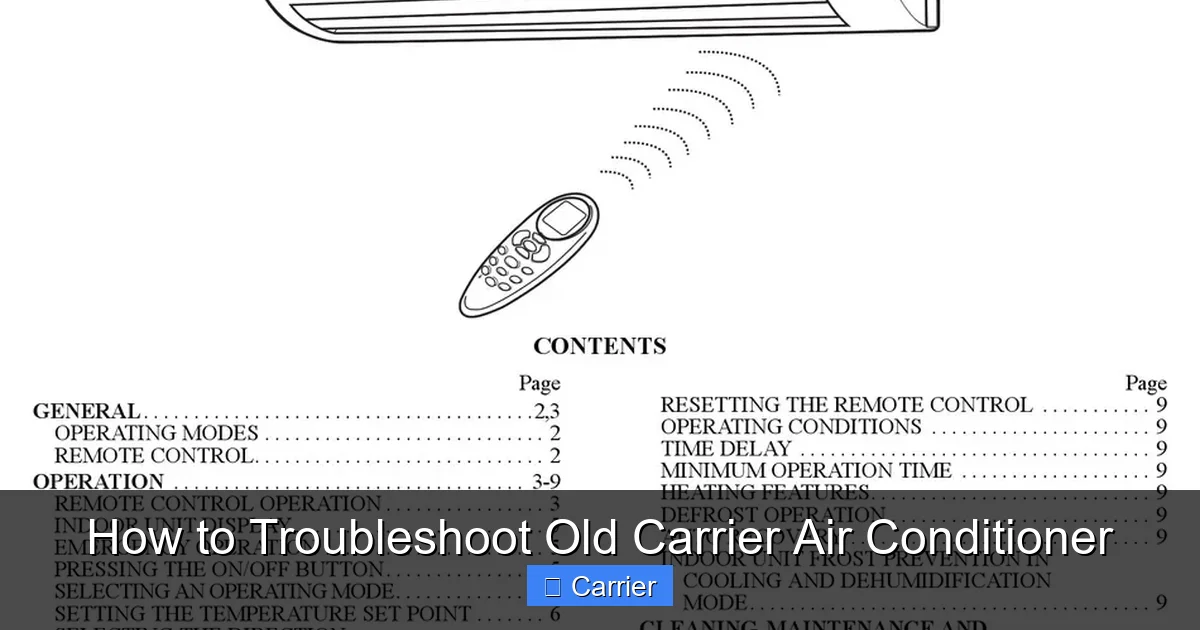 How to Troubleshoot Old Carrier Air Conditioner