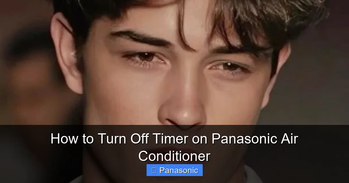 How to Turn Off Timer on Panasonic Air Conditioner