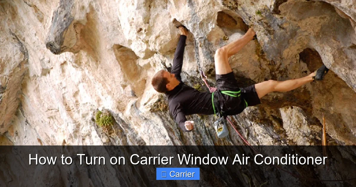 How to Turn on Carrier Window Air Conditioner