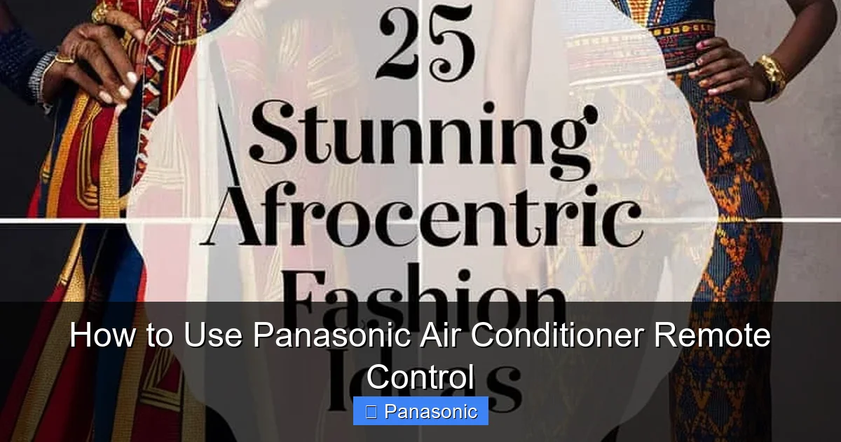 How to Use Panasonic Air Conditioner Remote Control