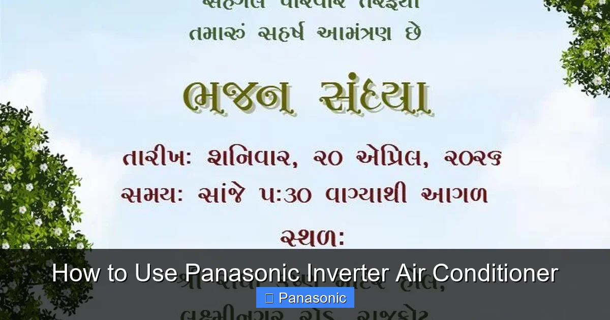 How to Use Panasonic Inverter Air Conditioner
