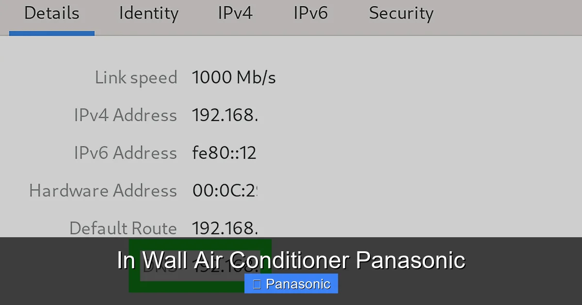 In Wall Air Conditioner Panasonic