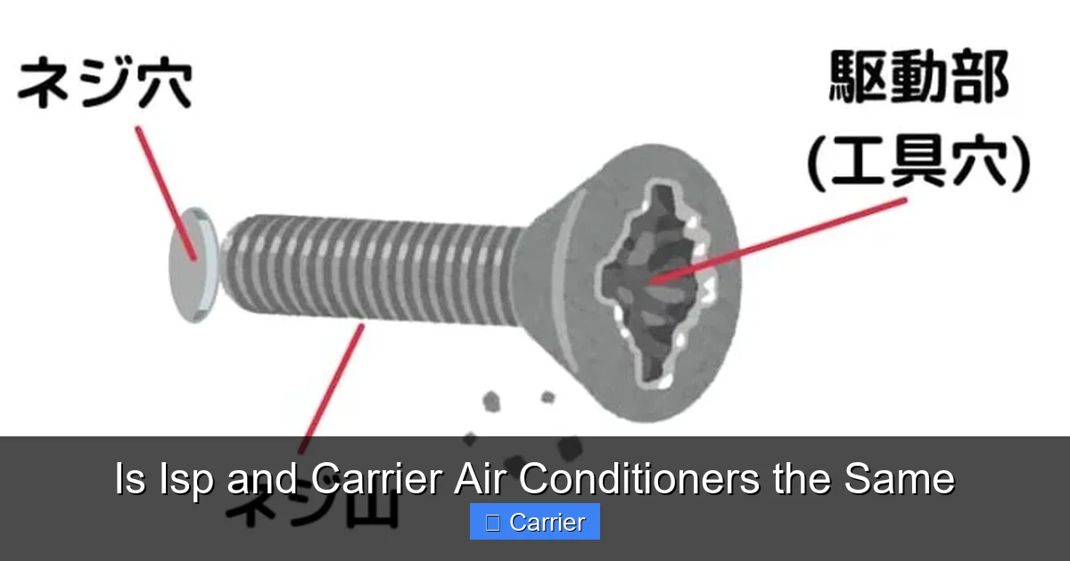 Is Isp and Carrier Air Conditioners the Same