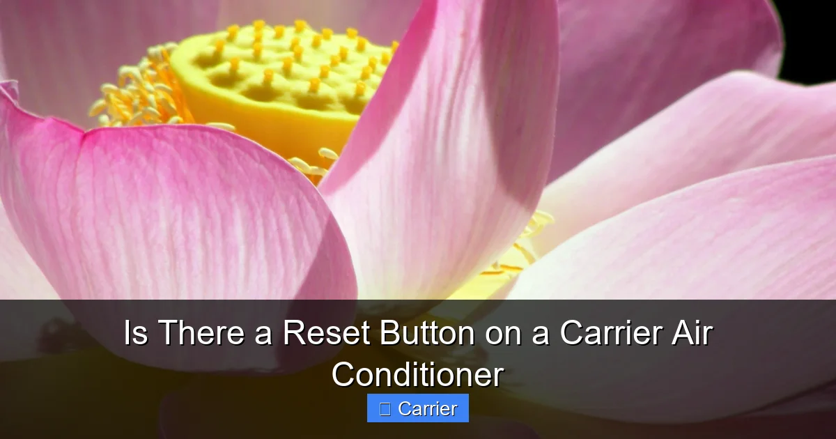 Is There a Reset Button on a Carrier Air Conditioner