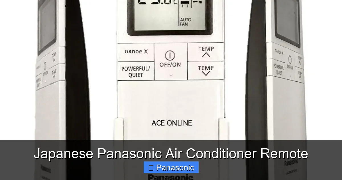 Japanese Panasonic Air Conditioner Remote