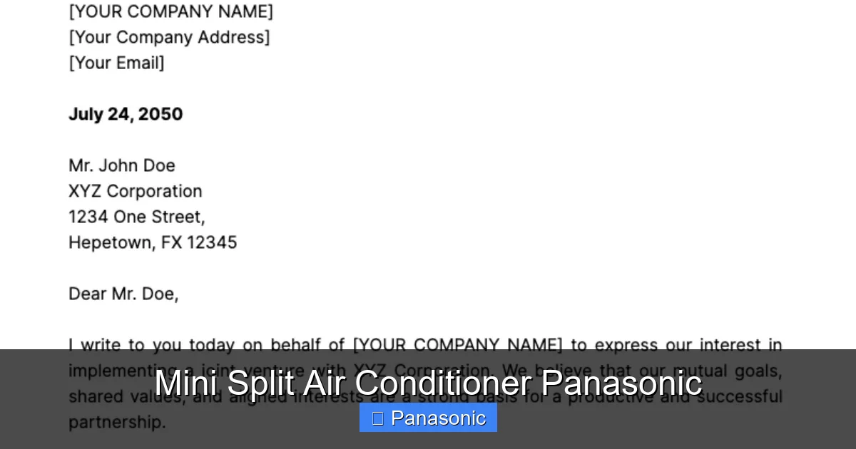 Mini Split Air Conditioner Panasonic