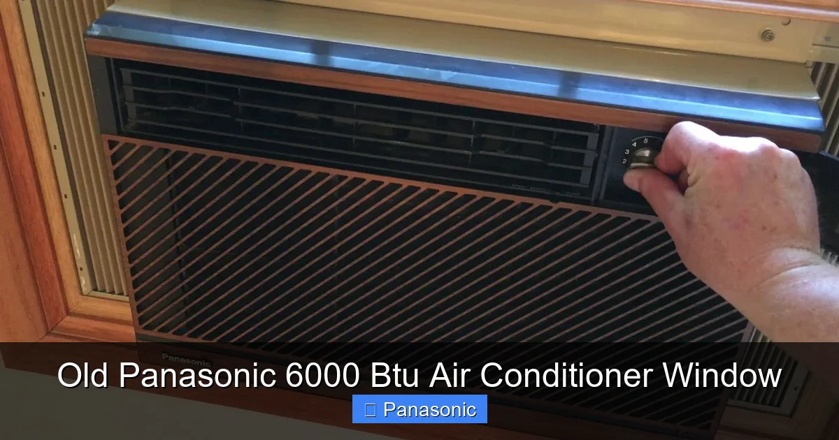 Old Panasonic 6000 Btu Air Conditioner Window