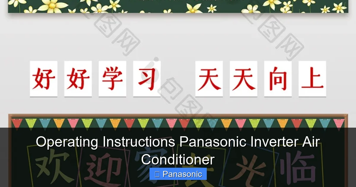 Operating Instructions Panasonic Inverter Air Conditioner