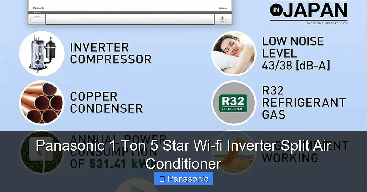 Panasonic 1 Ton 5 Star Wi-fi Inverter Split Air Conditioner