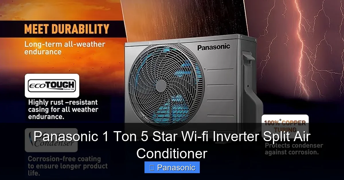Panasonic 1 Ton 5 Star Wi-fi Inverter Split Air Conditioner