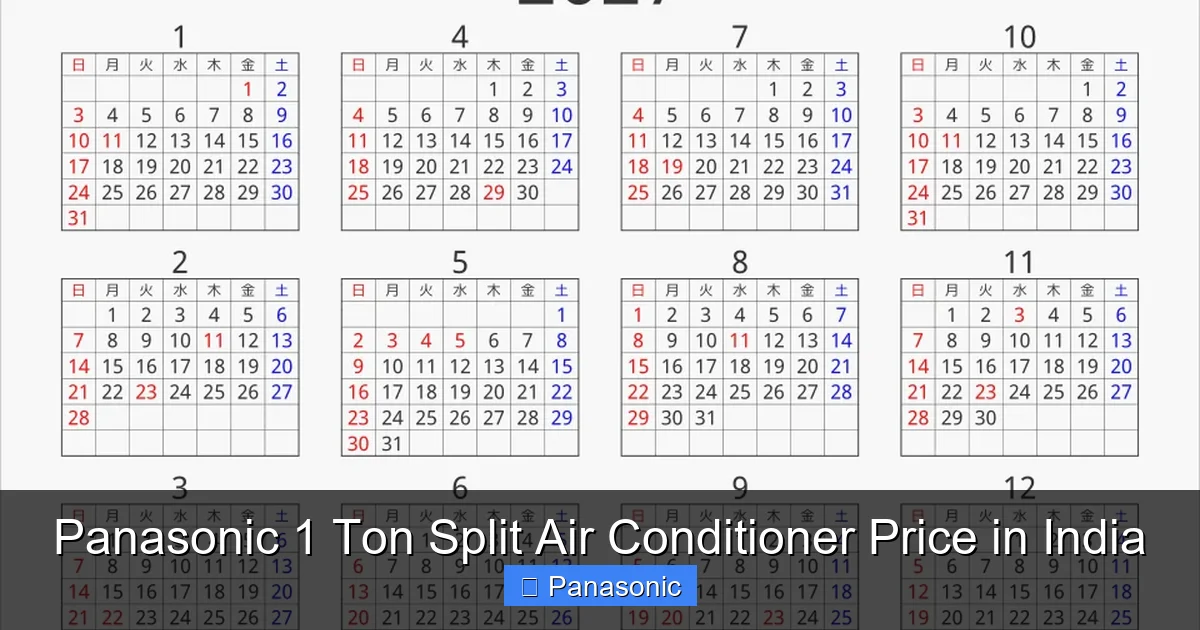 Panasonic 1 Ton Split Air Conditioner Price in India