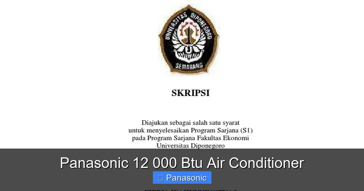 Panasonic 12 000 Btu Air Conditioner