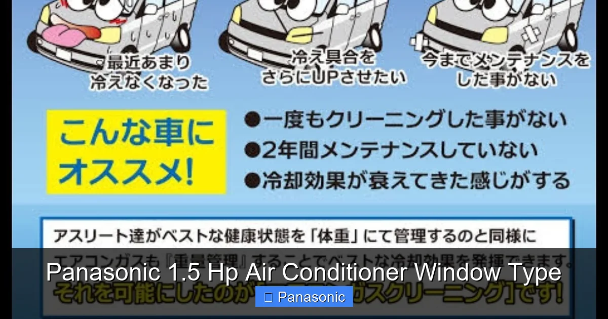 Panasonic 1.5 Hp Air Conditioner Window Type
