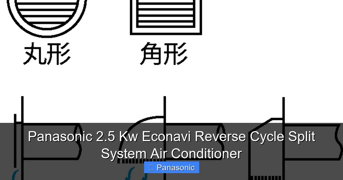 Panasonic 2.5 Kw Econavi Reverse Cycle Split System Air Conditioner