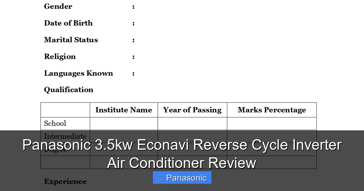 Panasonic 3.5kw Econavi Reverse Cycle Inverter Air Conditioner Review
