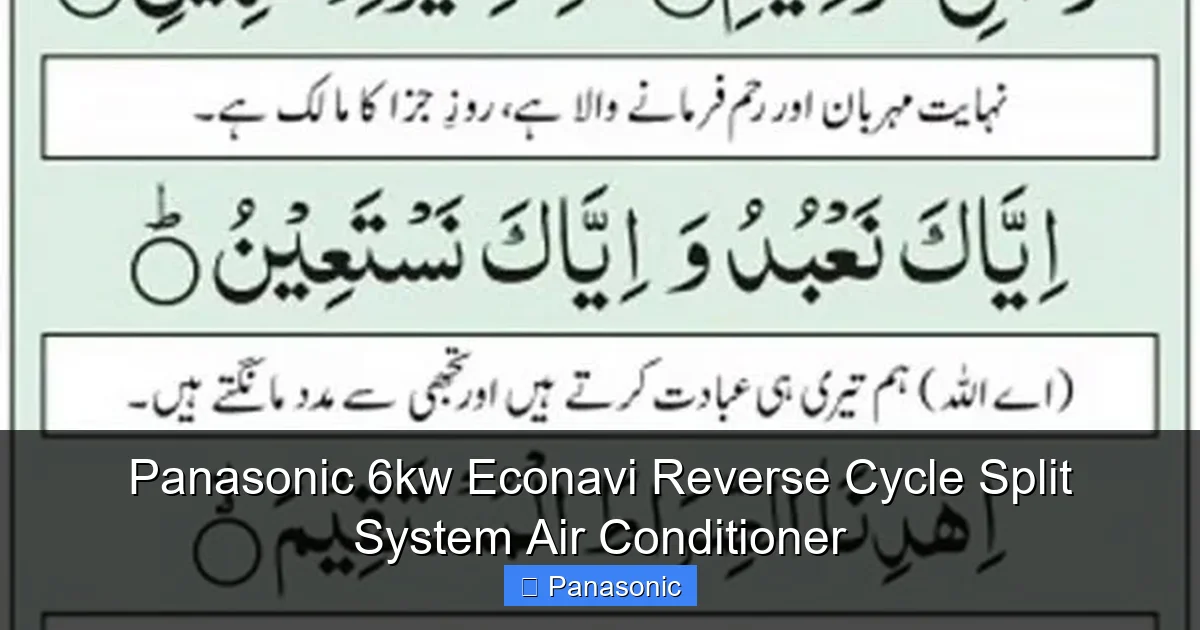 Panasonic 6kw Econavi Reverse Cycle Split System Air Conditioner