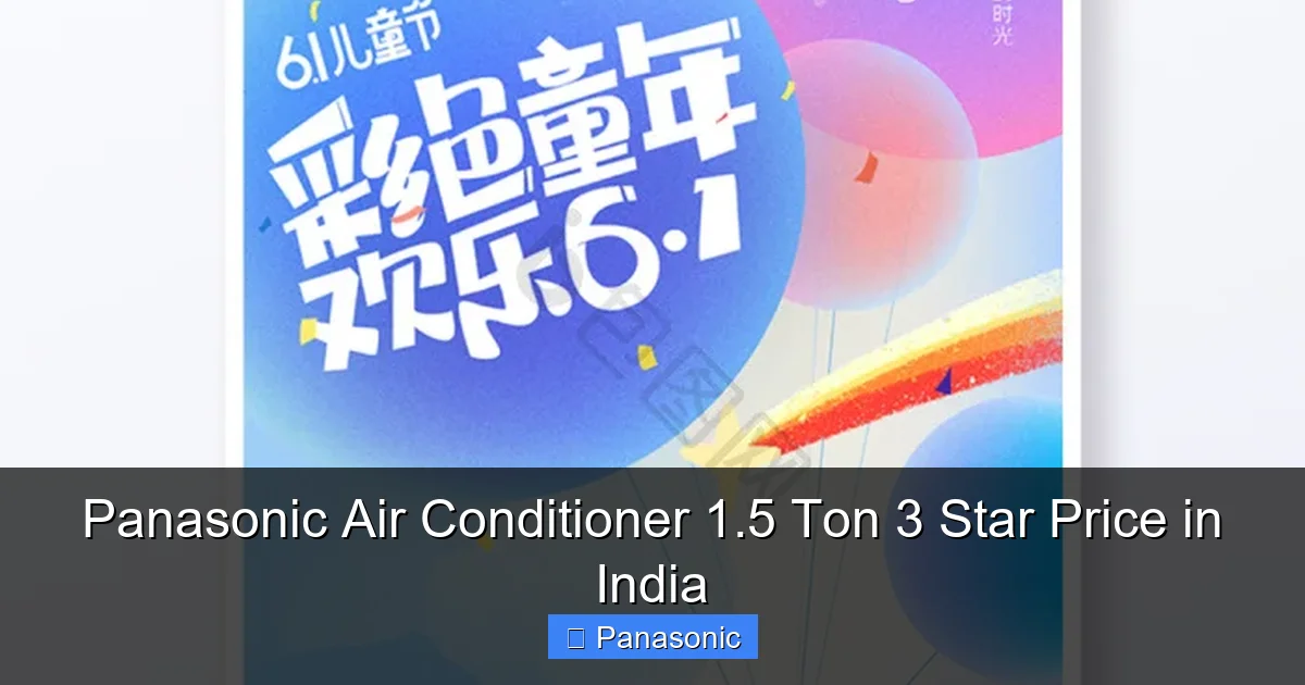 Panasonic Air Conditioner 1.5 Ton 3 Star Price in India