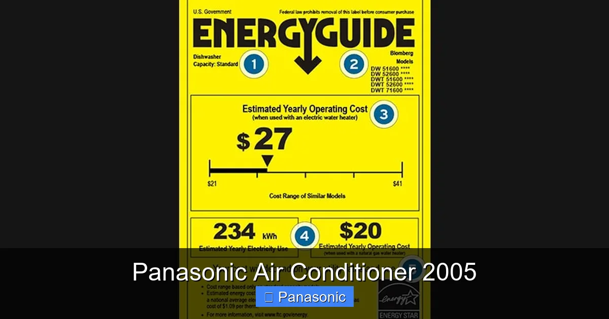 Panasonic Air Conditioner 2005