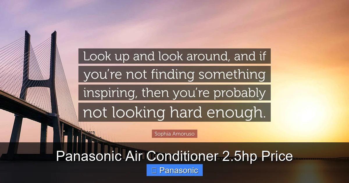 Panasonic Air Conditioner 2.5hp Price