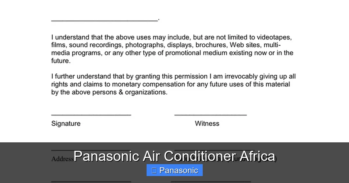 Panasonic Air Conditioner Africa