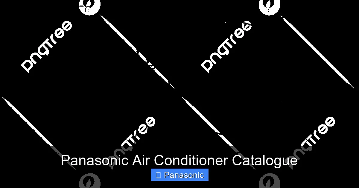 Panasonic Air Conditioner Catalogue