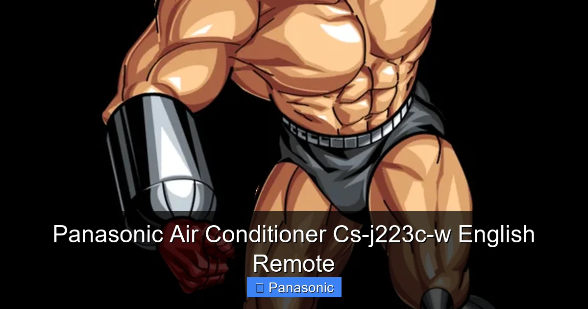 Panasonic Air Conditioner Cs-j223c-w English Remote