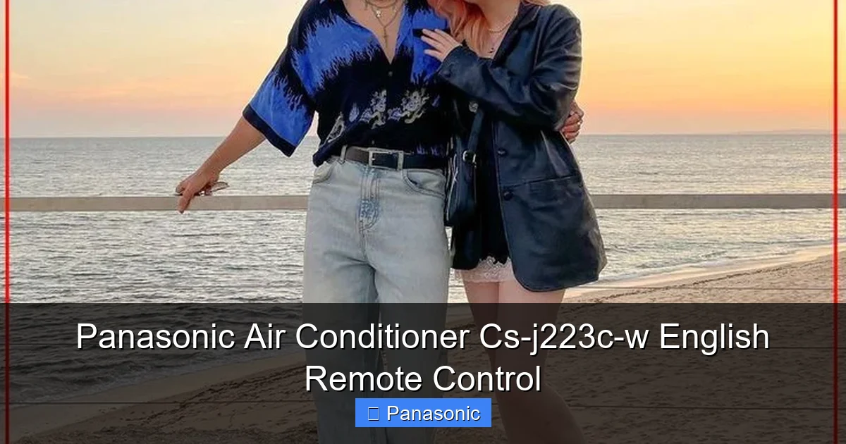 Panasonic Air Conditioner Cs-j223c-w English Remote Control