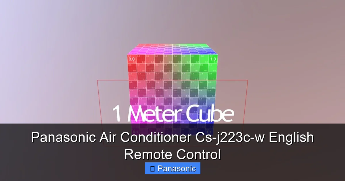Panasonic Air Conditioner Cs-j223c-w English Remote Control