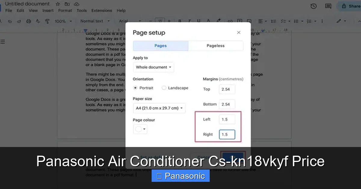 Panasonic Air Conditioner Cs-kn18vkyf Price