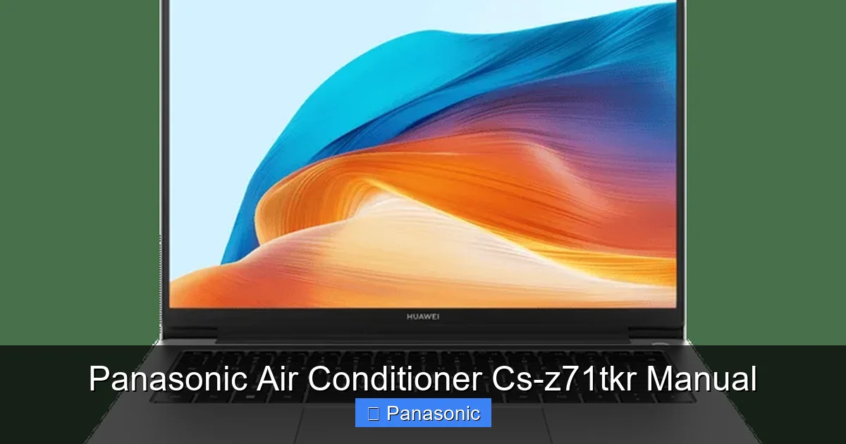 Panasonic Air Conditioner Cs-z71tkr Manual