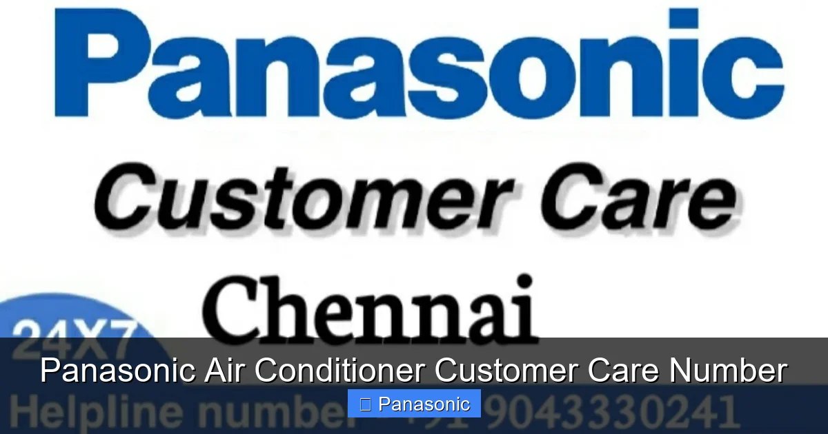 Panasonic Air Conditioner Customer Care Number