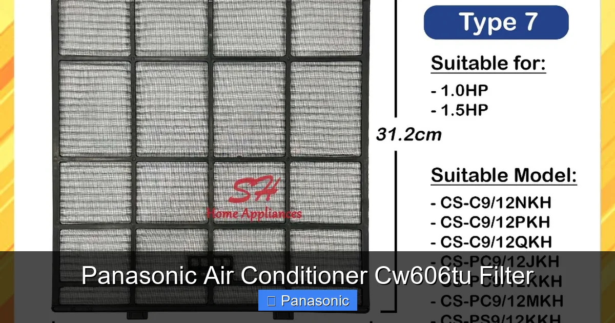 Panasonic Air Conditioner Cw606tu Filter