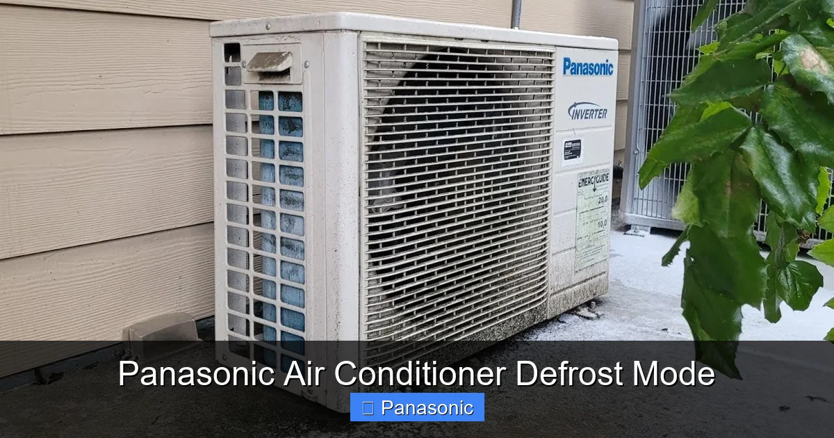Panasonic Air Conditioner Defrost Mode