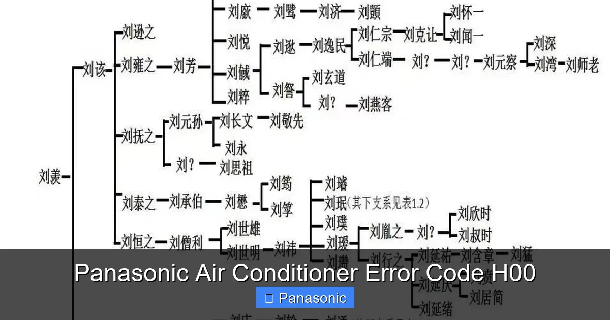 Panasonic Air Conditioner Error Code H00