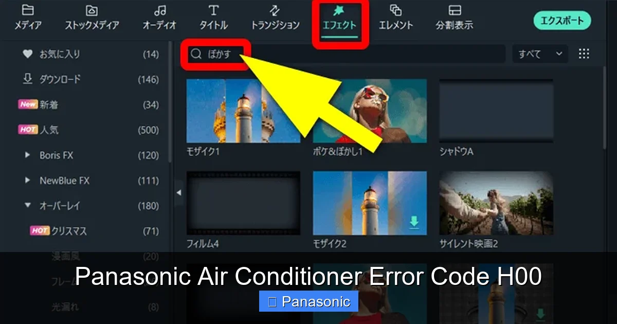Panasonic Air Conditioner Error Code H00