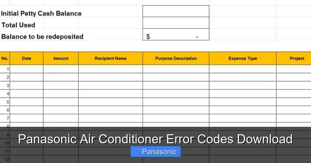 Panasonic Air Conditioner Error Codes Download