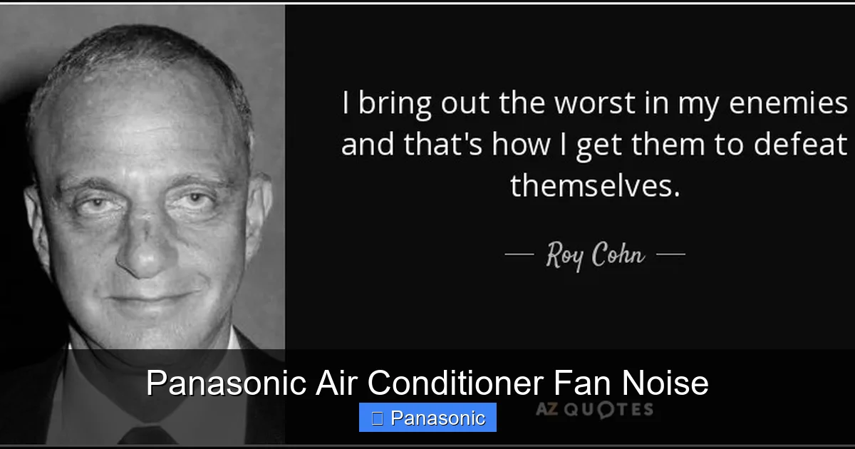 Panasonic Air Conditioner Fan Noise