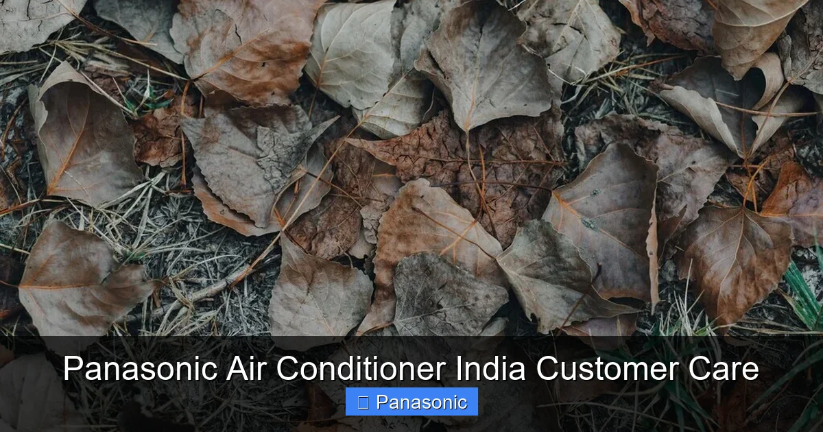 Panasonic Air Conditioner India Customer Care