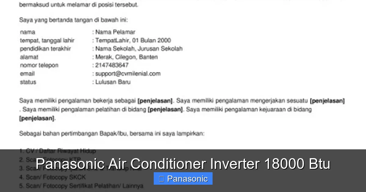 Panasonic Air Conditioner Inverter 18000 Btu